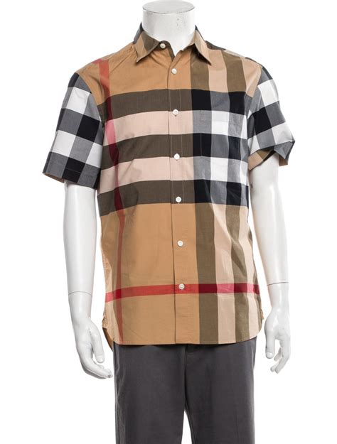 burberry exploded check shirt blue|Burberry Exploded Check Pattern Short Sleeve Shirt .